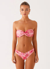 Delta Bandeau Bikini Top Flamingo Fling