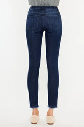 Hazel Blues® | Kancan High-Rise Slim Fit Raw Hem Ankle Jeans