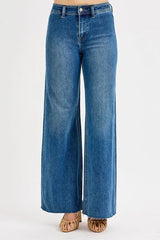 Hazel Blues® | RISEN High-Waisted Wide Leg Jeans