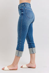 Hazel Blues® | Judy Blue Skinny Cuff Capris Jeans with Pockets