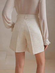 Hazel Blues® | High-Waist Textured Shorts