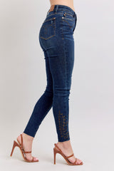 Hazel Blues® | Judy Blue Embroidered High Rise Skinny Jeans