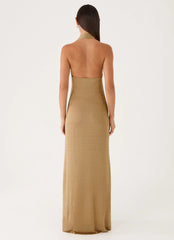 Cassira Shimmer Maxi Dress Shimmer Gold