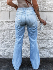 Hazel Blues® | High Waist Distressed Jeans