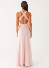 Desi Halterneck Maxi Dress Pink
