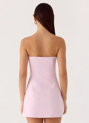 Della Strapless Mini Dress Pink