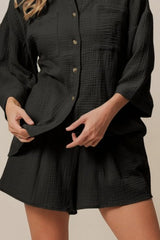 Hazel Blues® | BiBi Crinkle Gauze Shirt and Short Set