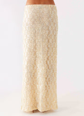 Bling It On Maxi Skirt Ivory