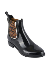 Rainboots - Black/Leopard
