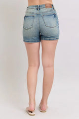 Hazel Blues® | Judy Blue V-Front Vintage Wash Shorts