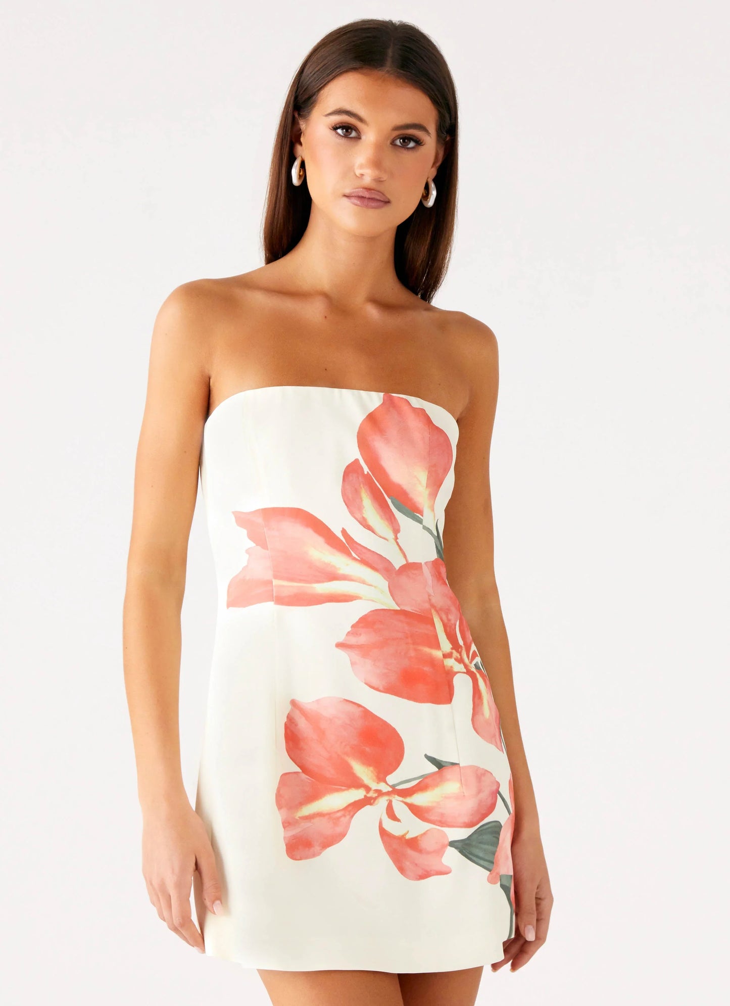 Denby Strapless Mini Dress Siena Floral