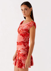 Cait Mini Dress Sicily Sunsets Print
