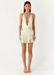 Blushing Bloom Mini Skirt Spring Meadow