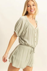 Hazel Blues® | HYFVE Drawstring Hem Short Sleeve Top and Skort Set