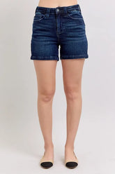 Hazel Blues® | Judy Blue High Waist Back Flap Pocket Denim Shorts