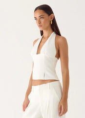 Amrita Halter Top White