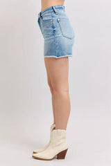 Hazel Blues® | Judy Blue High Waist Western Embroidery Detail Cut Off Denim Shorts