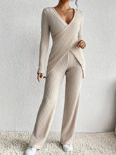Hazel Blues® | Surplice Long Sleeve Top and Pants Set
