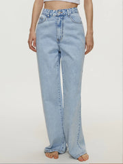 Hazel Blues® | High-Waisted Wide Leg Jeans