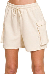 Hazel Blues® | Zenana Scuba Thigh Pocket Shorts