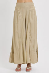 Hazel Blues® | RISEN Shirring Detail Wide Leg Pants