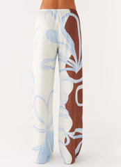 Deacon Low Rise Pants Bloom Wave Print