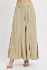 Hazel Blues® | RISEN Shirring Detail Wide Leg Pants