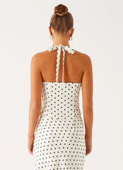 Breanne Top White Polka Dot