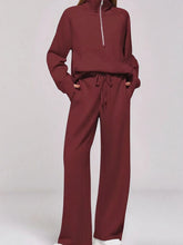 Hazel Blues® | Half Zip Long Sleeve Top and Pants Set