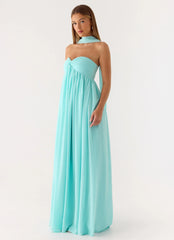 Celestino Scarf Maxi Dress Aqua