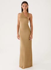 Cassira Shimmer Maxi Dress Shimmer Gold