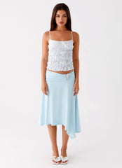Brisa Midi Skirt Turquoise