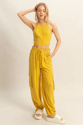 Hazel Blues® | HYFVE Crop Top and Cargo Pants Set