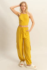 Hazel Blues® | HYFVE Crop Top and Cargo Pants Set