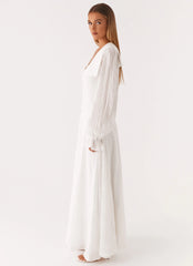 Alima Long Sleeve Maxi Dress White