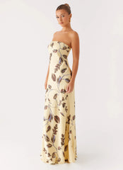 Alisa Strapless Maxi Dress Buttercream Bliss