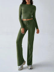 Hazel Blues® | Round Neck Long Sleeve Top and Pants Set