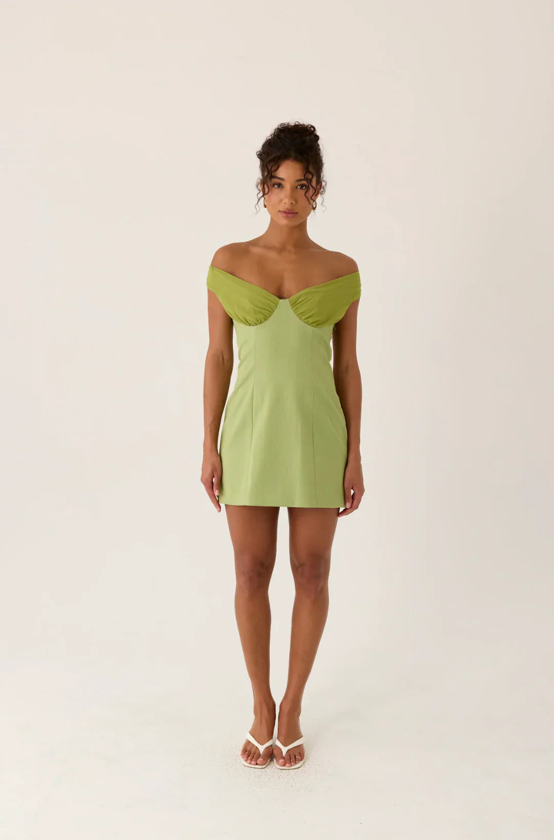 Caterina Mini Dress Fern Green
