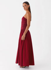 Carmel Maxi Dress Merlot