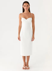 Asling Bustier Midi Dress White