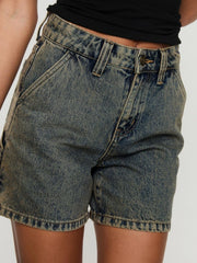 Hazel Blues® | Washed High Rise Denim Shorts