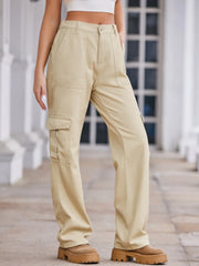 Hazel Blues® | High-Waisted Cargo Jeans