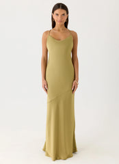 Darius Maxi Dress Green Olive