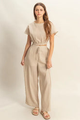Hazel Blues® | HYFVE Round Neck Short Sleeve Top and Pants Set