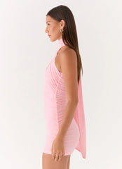 Breaking News Micro Mini Dress Pink