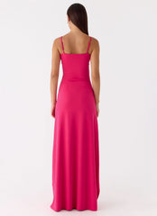 Carmine Embellished Maxi Dress - Fuchsia