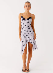 Amor Flock Hanky Mini Dress Lilac