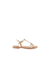 Badou Girl Sandals - White/Gold