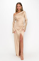 Jamie Maxi Dress ~ Champagne Luxe Satin