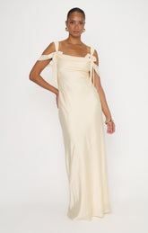 Bella Maxi Dress ~ Buttercream Luxe Satin